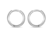 White Gold Hoop Earrings