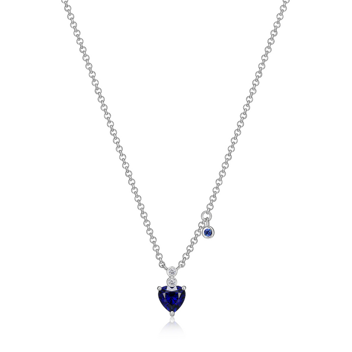 Elle Blue Star Heart Necklace