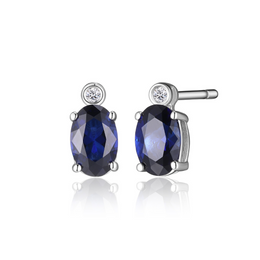 Elle Sterling Silver Blue Star Stud Earrings