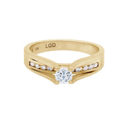 0.42CTW Lab Grown Diamond Engagement Ring: Yellow Gold