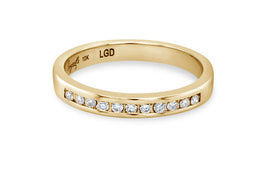 0.15CT Lab Grown Diamond Yellow Gold Wedding Band