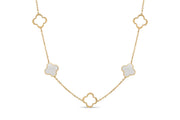 Yellow Gold Clover Necklace