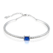 Blue Sapphire Sterling Silver Bracelet
