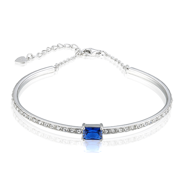 Blue Sapphire Sterling Silver Bracelet