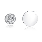 Sterling Silver Droplets Circle Stud Earrings