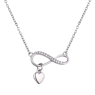 Heart necklace 2025 with infinity symbol