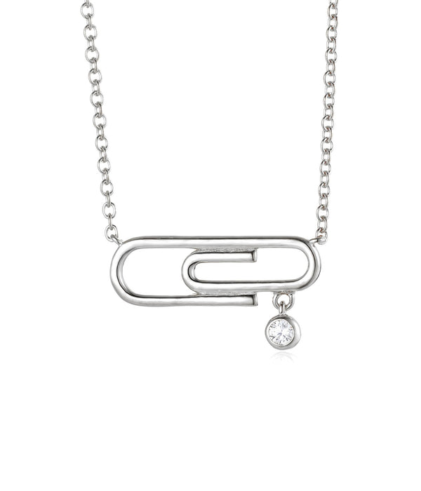 Paperclip Necklace: Silver