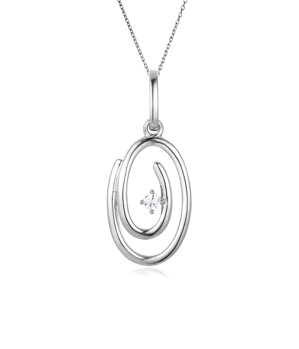 Swirl Necklace: Silver