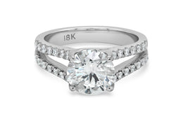 2.33CTW Natural Round Engagement Ring