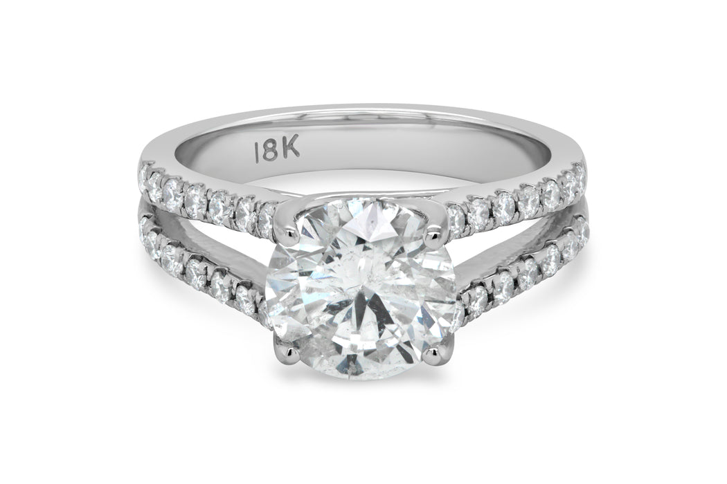 2.33CTW Natural Round Engagement Ring
