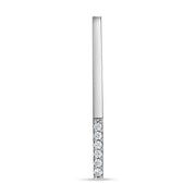 CZ Bar Pendant: White Gold