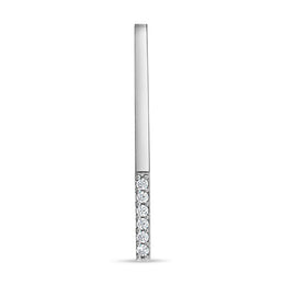 CZ Bar Pendant: White Gold