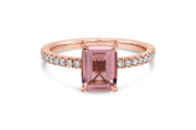 Lab Grown Cushion Morganite Ring
