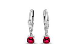 Lab Grown Ruby Dangle Earrings