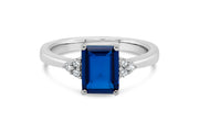 Lab Grown Blue Topaz Fashion Ring
