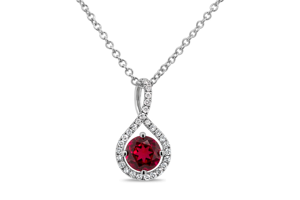 Lab Grown Ruby Pendant & Necklace