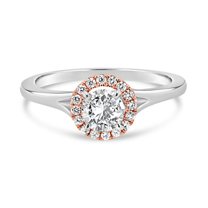 .62CT White/Rose Gold Engagement Ring