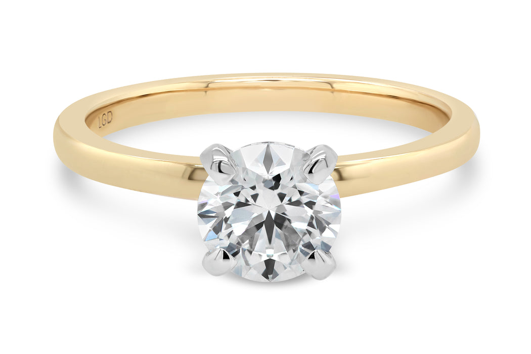 1.08CT Lab Grown Round Solitaire Engagement Ring