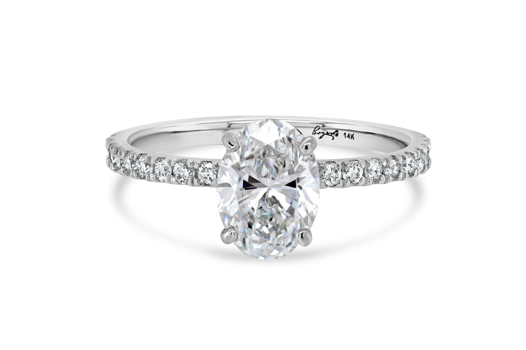 1.46CTW Lab Grown Oval Engagement Ring