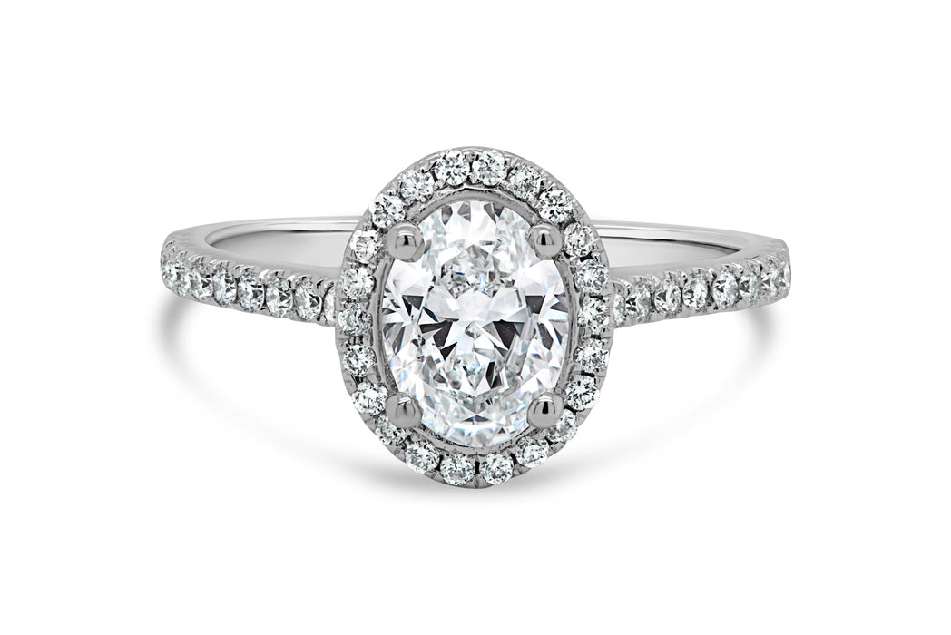 1.25CTW Lab Grown Oval Engagement Ring