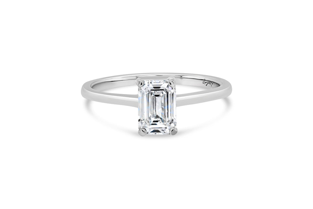 1.02CT Lab Grown Emerald Cut Engagement Ring