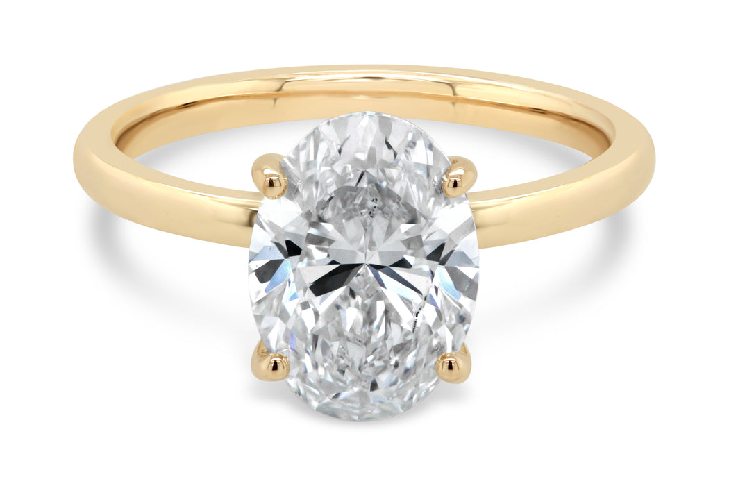2.50CT Lab Grown Oval Engagement Ring
