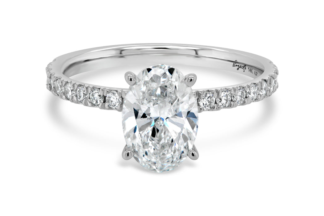 1.50CTW Lab Grown Oval Engagement Ring