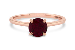Lab Grown Ruby Rose Gold Fashion Ring