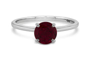Lab Grown Ruby Fashion 10K White Gold Ring
