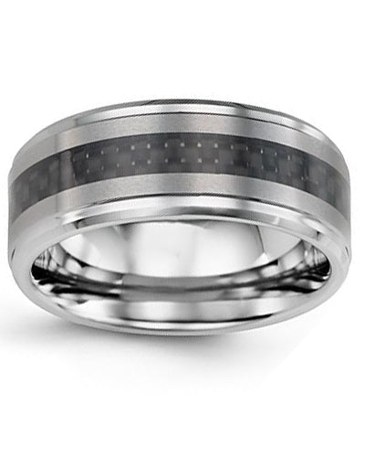 9mm Tungsten & Carbon Fiber Wedding Band