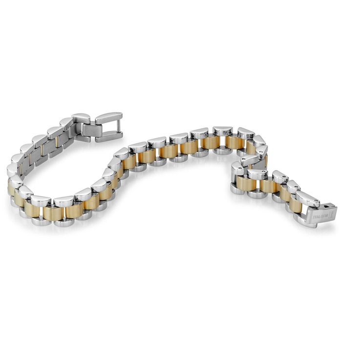 Italgem Stainless Steel Men's Swiss Bracelet