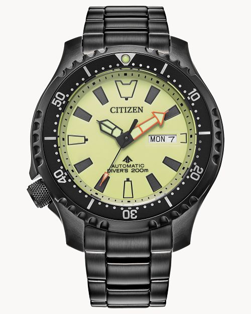 Citizen Promaster Dive Automatic Watch: Yellow Dial