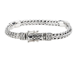 Keith Jack Sterling Silver Dragon Weave Bracelet