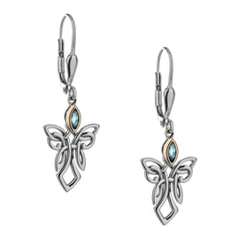 Keith Jack Sterling Silver Guardian Angel Earrings