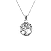 Keith Jack Sterling Silver Tree of Life Necklace: Small