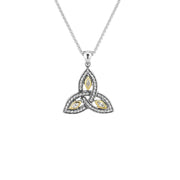 Keith Jack Sterling Silver and Yellow Gold Trinity Necklace