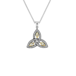 Keith Jack Sterling Silver and Yellow Gold Trinity Necklace