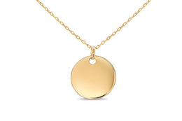 Yellow Gold Disc Pendant