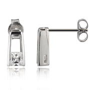 Elle Sterling Silver Square Stud Earrings
