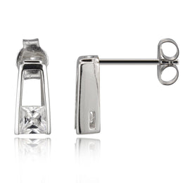 Elle Sterling Silver Square Stud Earrings