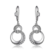 Elle Sterling Silver Double Circle Earrings