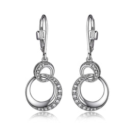 Elle Sterling Silver Double Circle Earrings