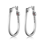 Elle Sterling Silver Trinity Hoop Earrings
