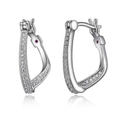 Elle Scintillation Sterling Silver Hoop Earrings