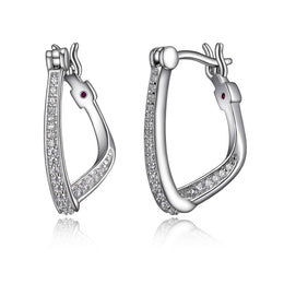 Elle Scintillation Sterling Silver Hoop Earrings