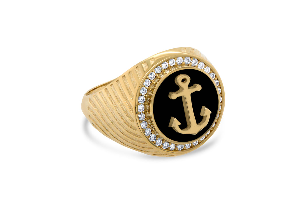 Yellow Gold Anchor Ring