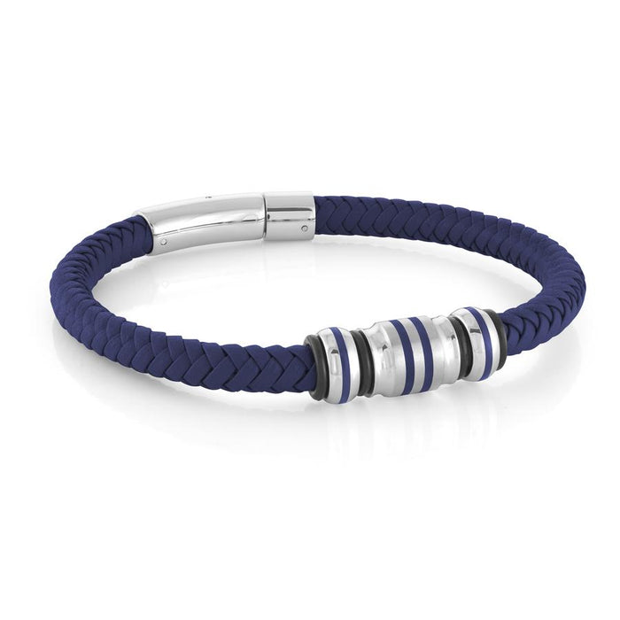 Italgem Blue Leather Bracelet