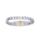 Italgem Stainless Steel Men's Medic Alert Bracelet