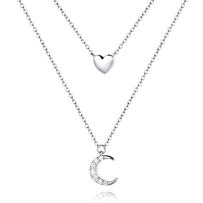 Moon & Heart Necklace