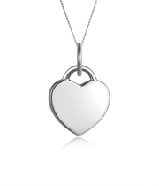 Casablanca Best Friends Heart Pendant Sterling Silver Necklace Set